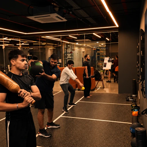 Members training together in a gym.