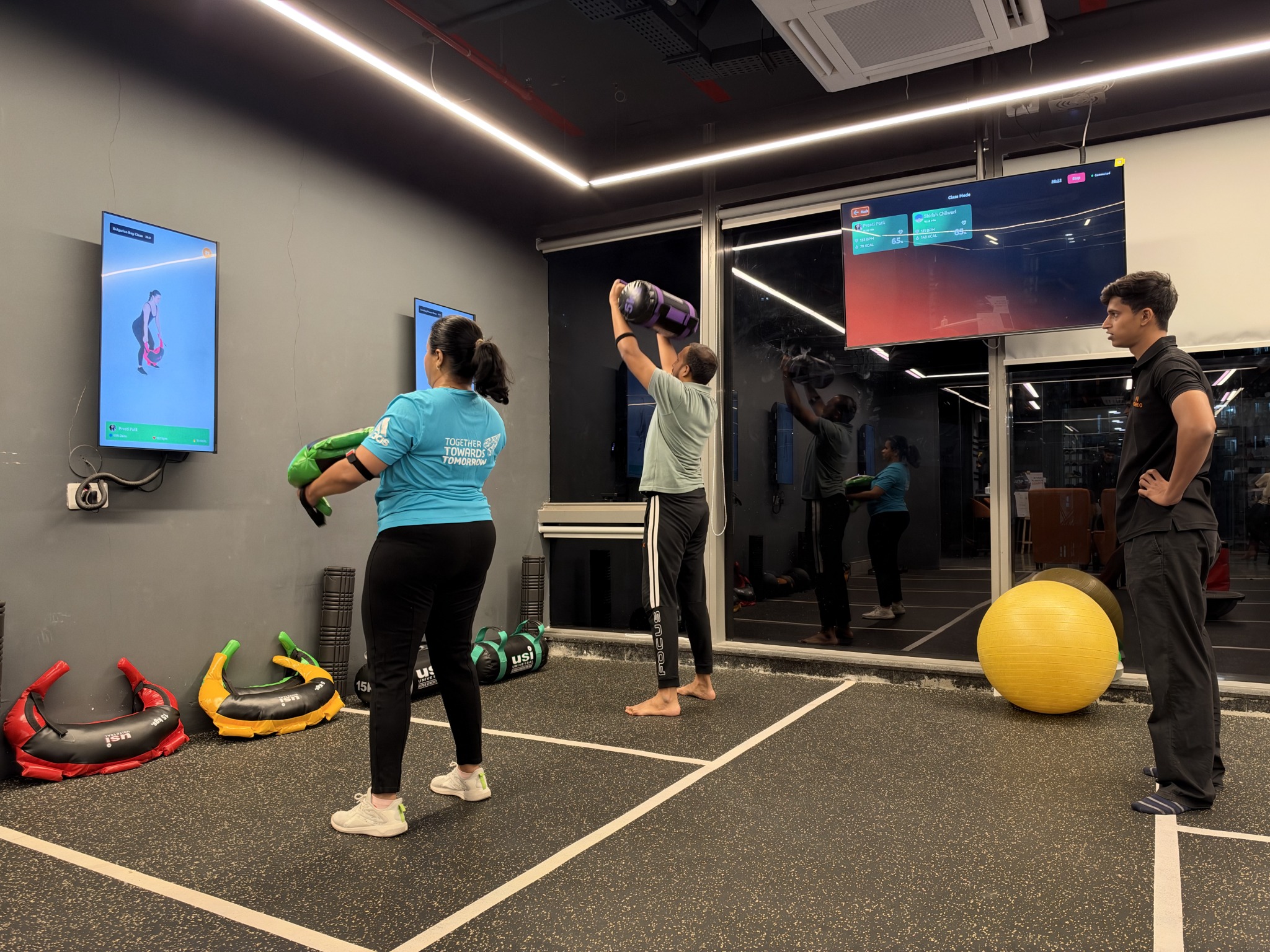 Members joining a group fitness session.